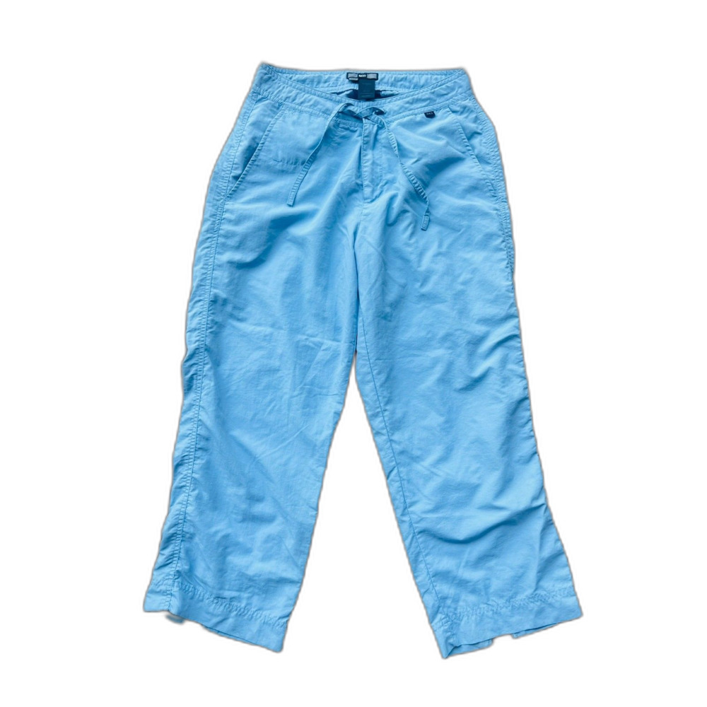 REI UPF 50+ Women Blue Nylon Crop Pants Size 2 Sun Protection Outdoors Hiking